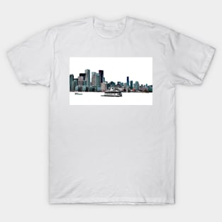 Toronto Port-lands with Island Ferry T-Shirt